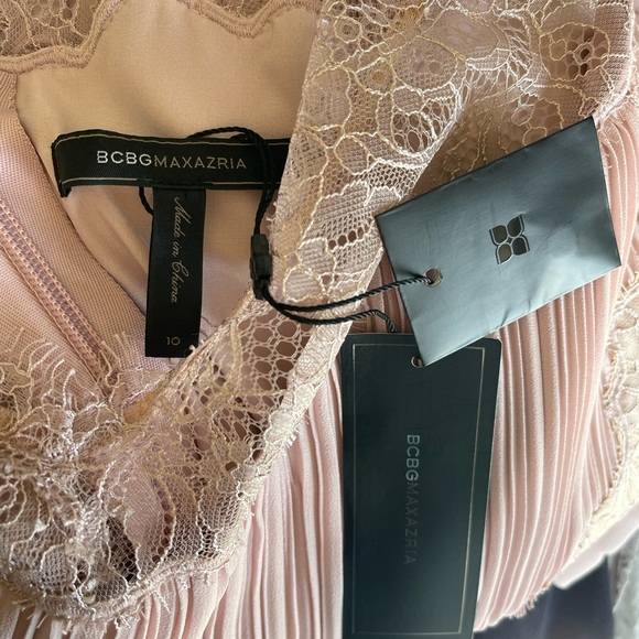 NEW BCBG MAXAZRIA LAVENDER ANGELEA PLEATED HIGH LOW DRESS - Picture 9 of 15